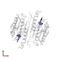 PHQ-ASP-GLU-VAL-ASP-CHLOROMETHYLKETONE in PDB entry 2cjx, assembly 1, front view.