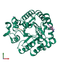 Monomeric assembly 1 of PDB entry 2ckr coloured by chemically distinct molecules, front view.