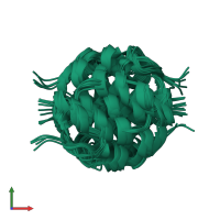 PDB entry 2cnr coloured by chain, ensemble of 20 models, front view.