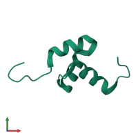 Monomeric assembly 1 of PDB entry 2cos coloured by chemically distinct molecules, front view.