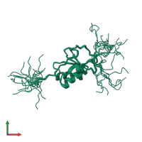 PDB entry 2cou coloured by chain, ensemble of 20 models, front view.