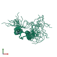 PDB entry 2cqf coloured by chain, ensemble of 20 models, front view.