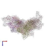 PDB entry 2cse coloured by chain, top view.