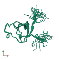 PDB entry 2csi coloured by chain, ensemble of 20 models, front view.