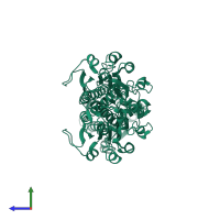 Glycerate dehydrogenase/glyoxylate reductase in PDB entry 2cuk, assembly 1, side view.