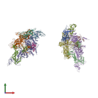 PDB entry 2cw0 coloured by chain, front view.