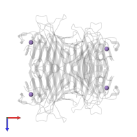 MANGANESE (II) ION in PDB entry 2cwm, assembly 1, top view.