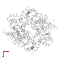 GLYCEROL in PDB entry 2cxu, assembly 1, top view.