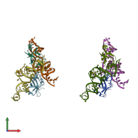 PDB entry 2czj coloured by chain, front view.