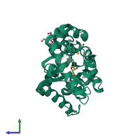PDB entry 2czl coloured by chain, side view.