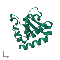 PDB entry 2czw coloured by chain, front view.