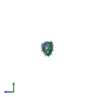 PDB entry 2d1l coloured by chain, side view.