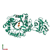 Monomeric assembly 1 of PDB entry 2d20 coloured by chemically distinct molecules, front view.
