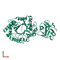 Beta-xylanase in PDB entry 2d20, assembly 1, front view.