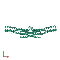 Homo dimeric assembly 1 of PDB entry 2d4c coloured by chemically distinct molecules, front view.