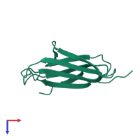 Beta-2-microglobulin in PDB entry 2d4f, assembly 1, top view.