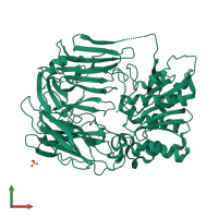 PDB entry 2d5l coloured by chain, front view.