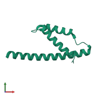 PDB entry 2d8e coloured by chain, front view.