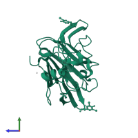 Thaumatin I in PDB entry 2d8o, assembly 1, side view.