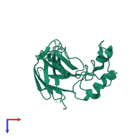 Thaumatin I in PDB entry 2d8o, assembly 1, top view.