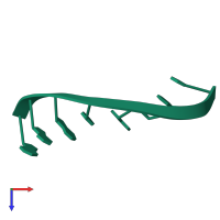 PDB entry 2d95 coloured by chain, top view.