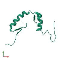 Zinc finger protein 692 in PDB entry 2d9h, assembly 1, front view.