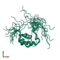 PDB entry 2dag coloured by chain, ensemble of 20 models, front view.