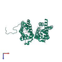 Cytoglobin in PDB entry 2dc3, assembly 1, top view.