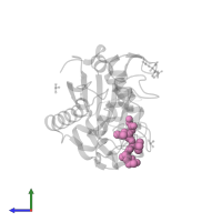 N-{(2R)-2-[2-(hydroxyamino)-2-oxoethyl]-4-methylpentanoyl}-3-methyl-L-valyl-N-(2-aminoethyl)-L-alaninamide in PDB entry 2ddf, assembly 2, side view.