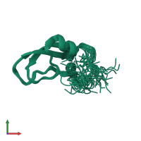 PDB entry 2ddj coloured by chain, ensemble of 20 models, front view.