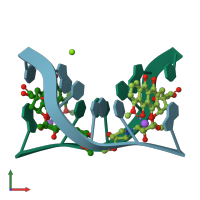PDB entry 2des coloured by chain, front view.