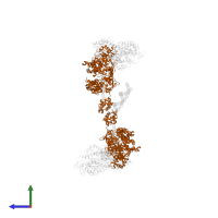 Calmodulin-1 in PDB entry 2dfs, assembly 1, side view.