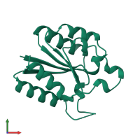 PDB entry 2dhq coloured by chain, front view.