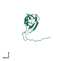 Filamin-B in PDB entry 2di9, assembly 1, side view.