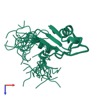 PDB entry 2div coloured by chain, ensemble of 20 models, top view.
