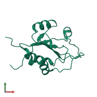 Monomeric assembly 1 of PDB entry 2dj0 coloured by chemically distinct molecules, front view.