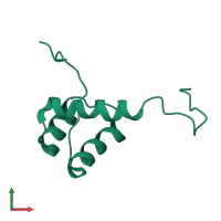 Zinc fingers and homeoboxes protein 3 in PDB entry 2dn0, assembly 1, front view.