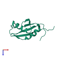 Synaptojanin-1 in PDB entry 2dnr, assembly 1, top view.