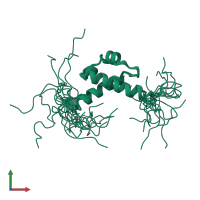 PDB entry 2doe coloured by chain, ensemble of 20 models, front view.