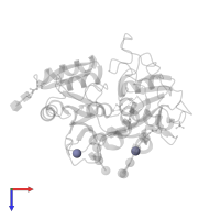 ZINC ION in PDB entry 2dvc, assembly 1, top view.