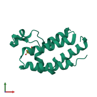 Monomeric assembly 1 of PDB entry 2dvv coloured by chemically distinct molecules, front view.