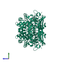 D(-)-tartrate dehydratase in PDB entry 2dw7, assembly 1, side view.