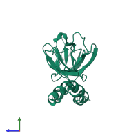 Primosomal protein N' in PDB entry 2dwn, assembly 1, side view.