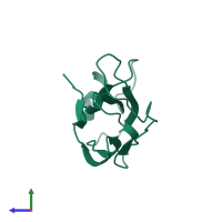 ADP-ribosylation factor-binding protein GGA1 in PDB entry 2dwy, assembly 1, side view.
