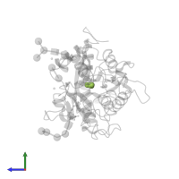 CARBONATE ION in PDB entry 2dyx, assembly 1, side view.