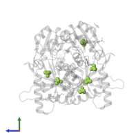 SULFATE ION in PDB entry 2e07, assembly 1, side view.