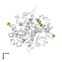 SULFATE ION in PDB entry 2e07, assembly 1, top view.