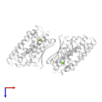 MAGNESIUM ION in PDB entry 2e0a, assembly 1, top view.