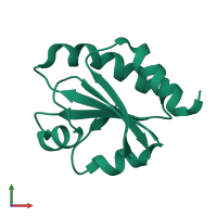 PDB entry 2e0q coloured by chain, front view.