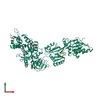 PDB entry 2e1r coloured by chain, front view.